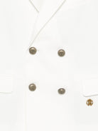 Blazer a doppiopetto per bambino Roberto Cavalli Kids bianco con bottoni - Rubino Kids
