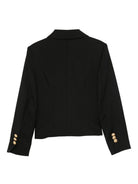 Blazer corto per bambina Balmain Kids nero con bottoni - Rubino Kids