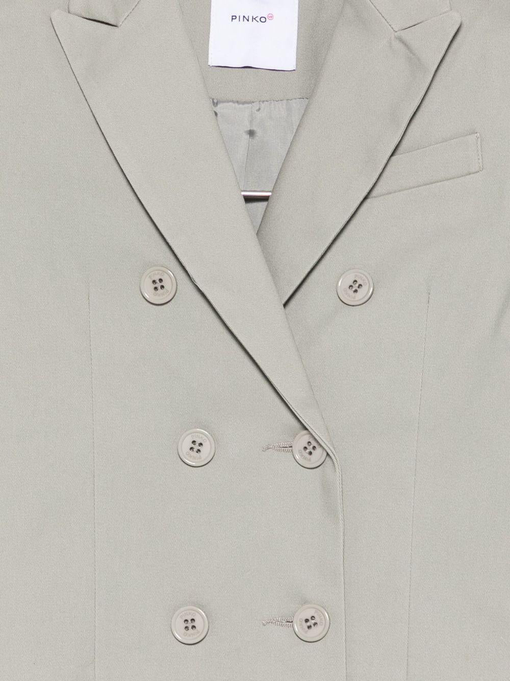 Blazer doppiopetto per bambina Pinko Kids beige con revers a lancia - Rubino Kids