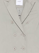 Blazer doppiopetto per bambina Pinko Kids beige con revers a lancia - Rubino Kids