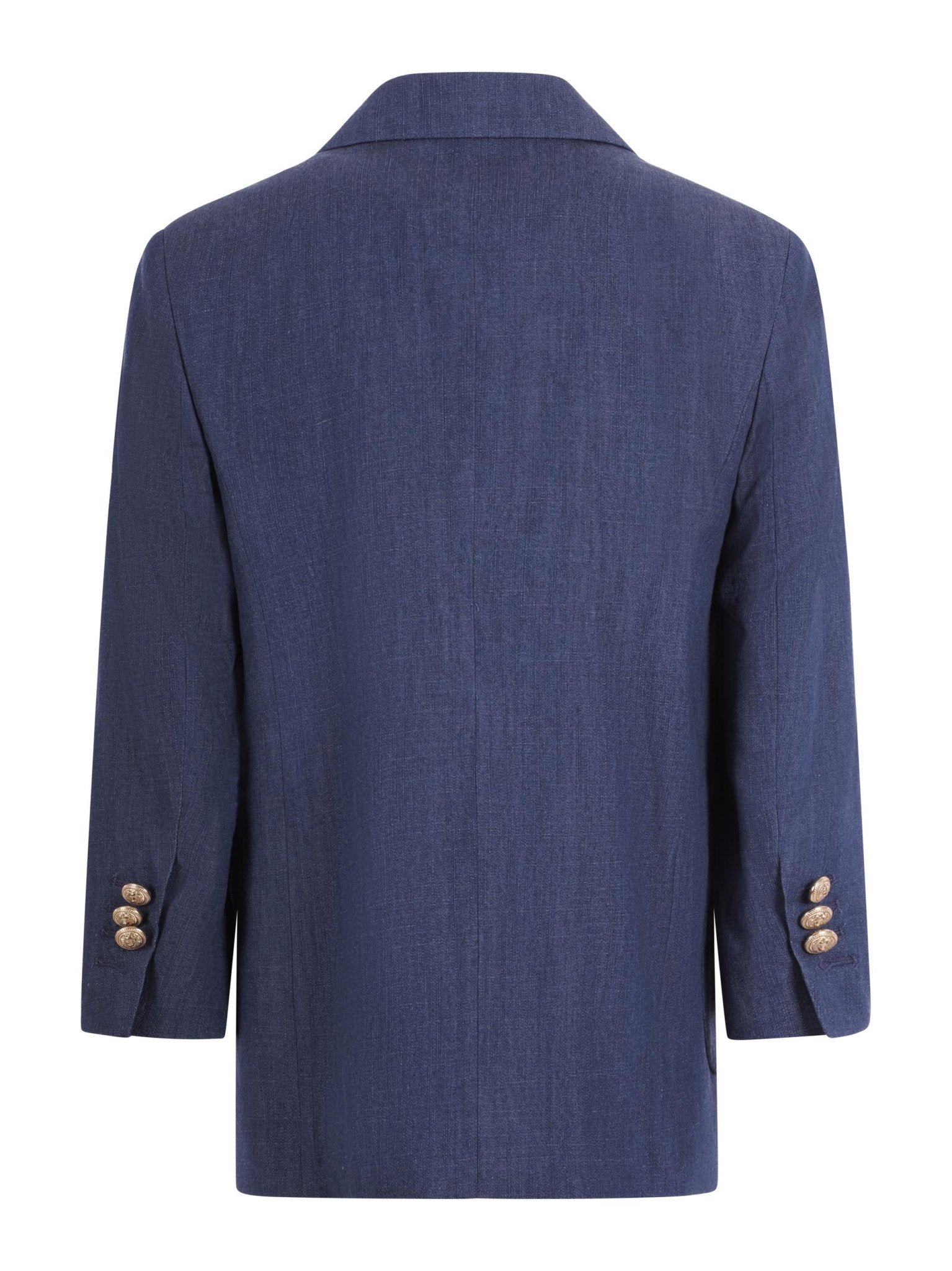 Blazer doppiopetto per bambino Balmain Kids blu con revers classici - Rubino Kids