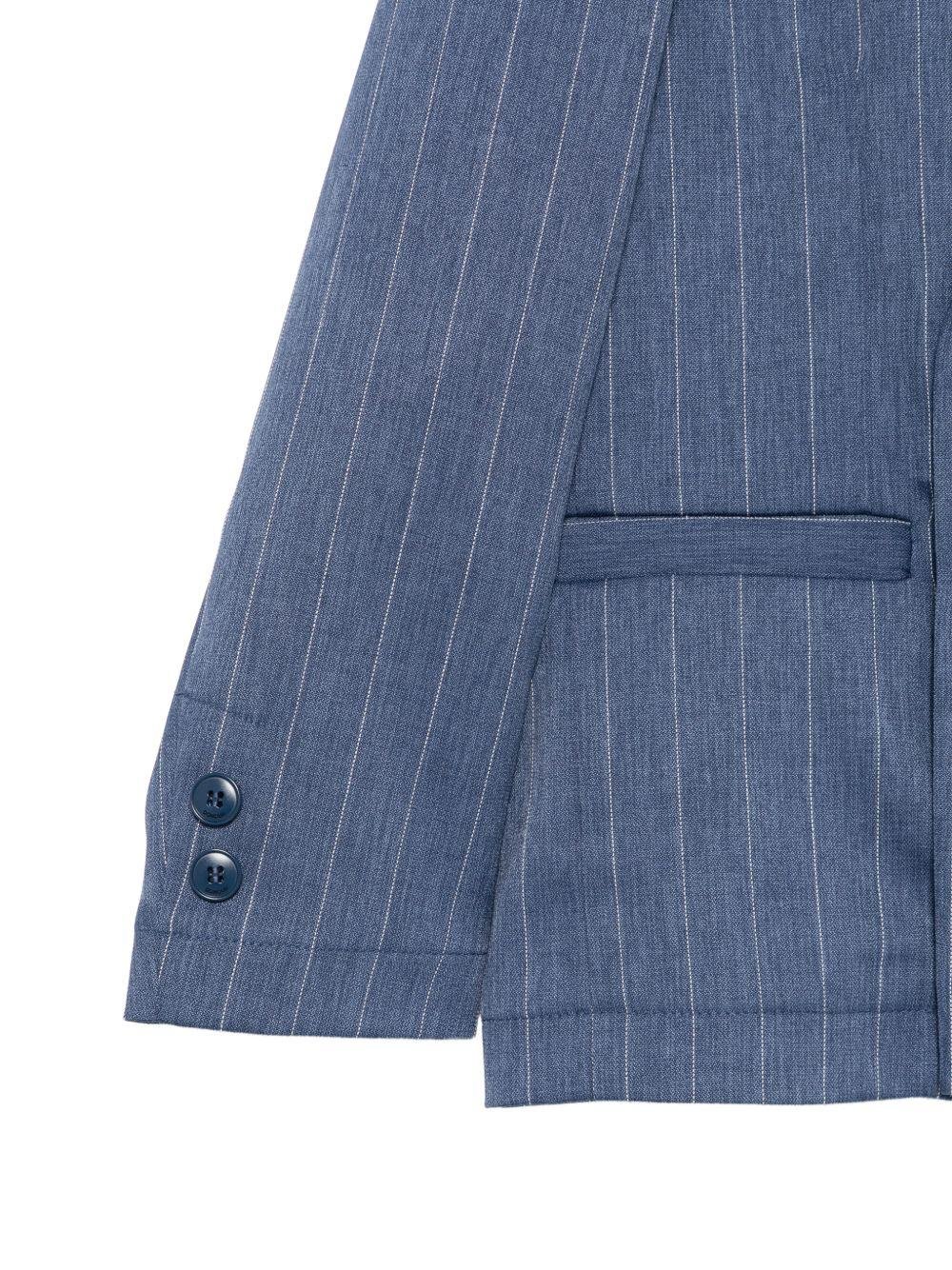 Blazer doppiopetto per bambino DONDUP Kids blu con motivo gessato - Rubino Kids
