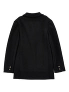 Blazer monopetto per bambina Monnalisa nero con revers classici - Rubino Kids