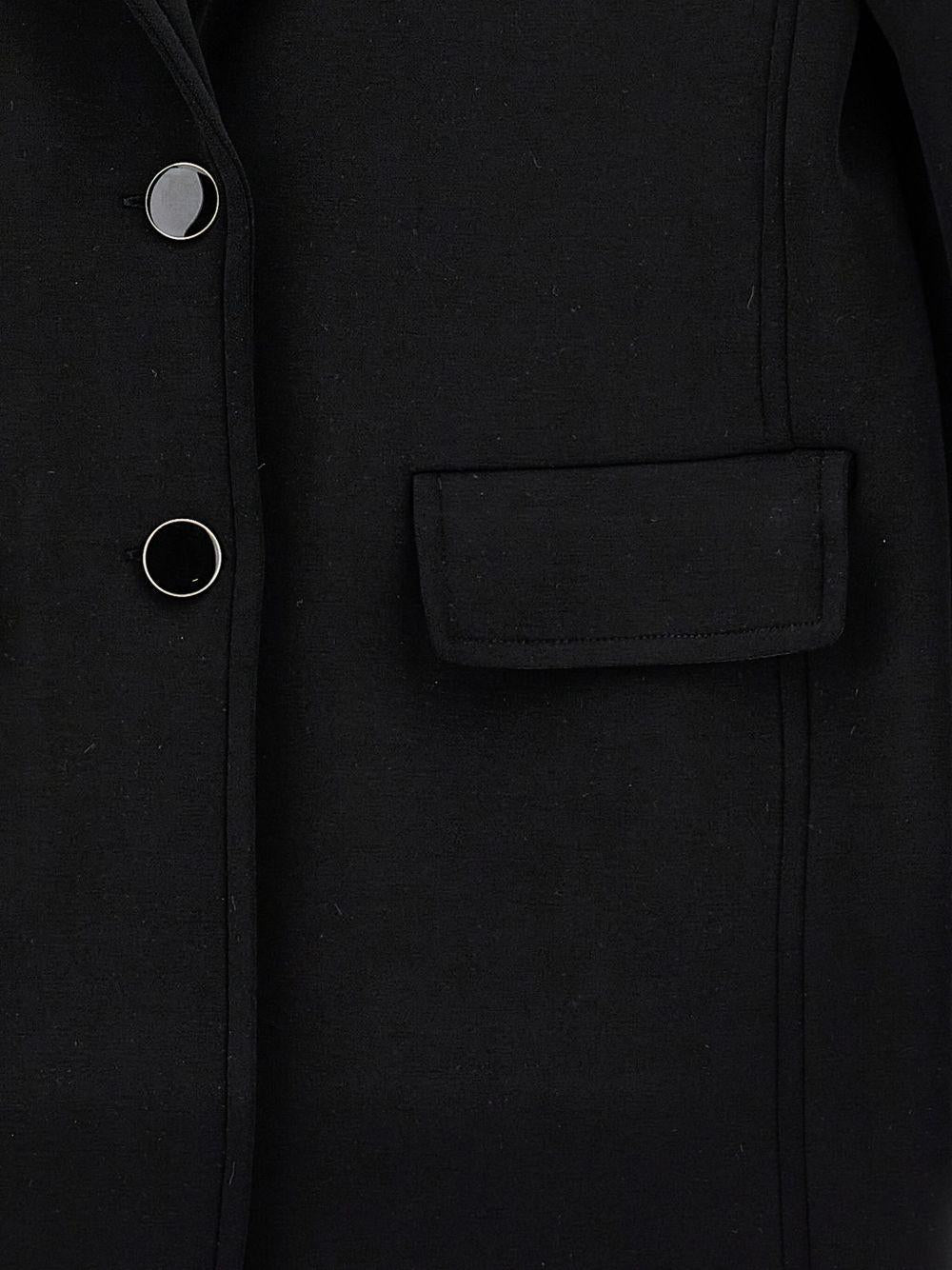 Blazer monopetto per bambina Monnalisa nero con revers classici - Rubino Kids