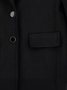 Blazer monopetto per bambina Monnalisa nero con revers classici - Rubino Kids