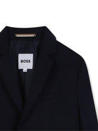 Blazer monopetto per bambino BOSS Kids blu con revers classici - Rubino Kids