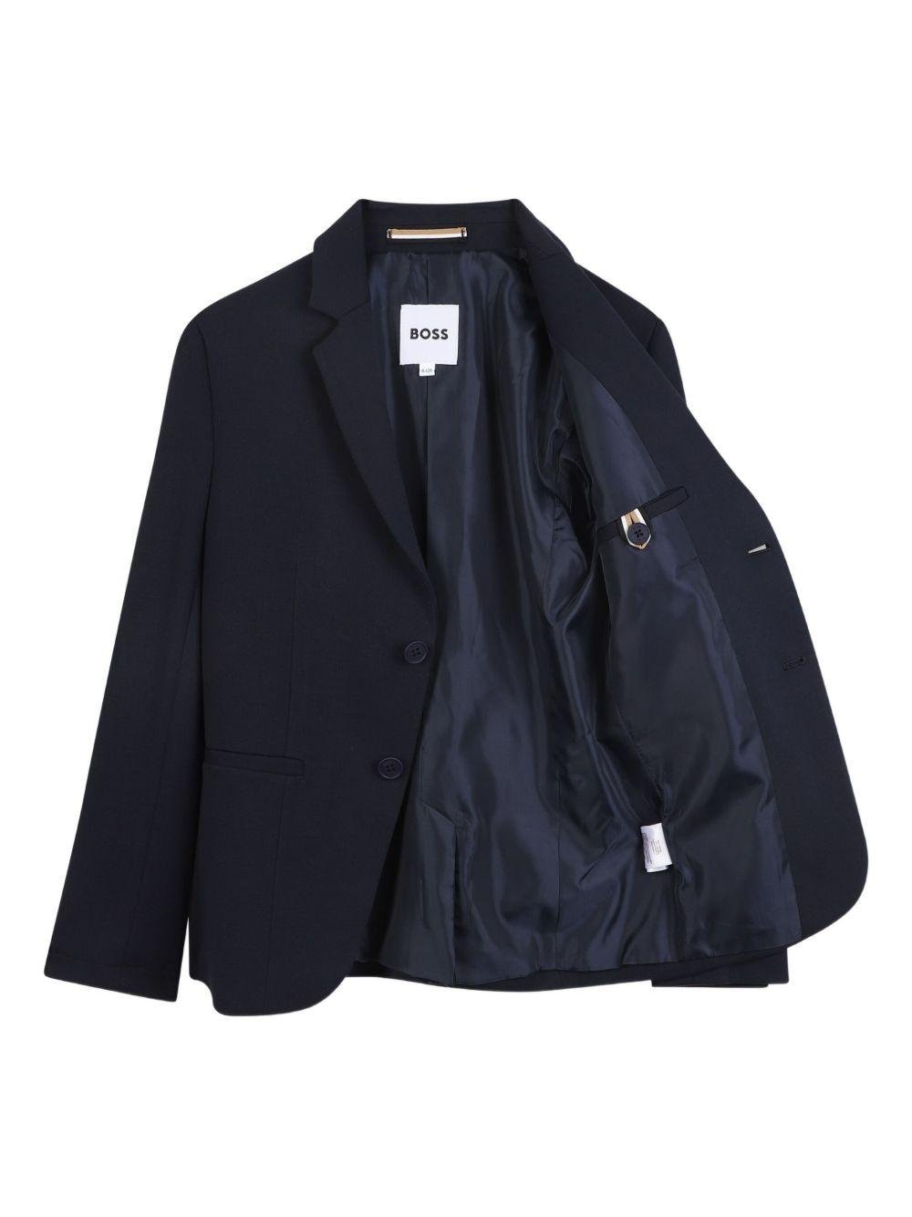 Blazer monopetto per bambino BOSS Kids blu con revers classici - Rubino Kids