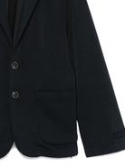 Blazer monopetto per bambino Emporio Armani Kids blu con tasche applicate - Rubino Kids