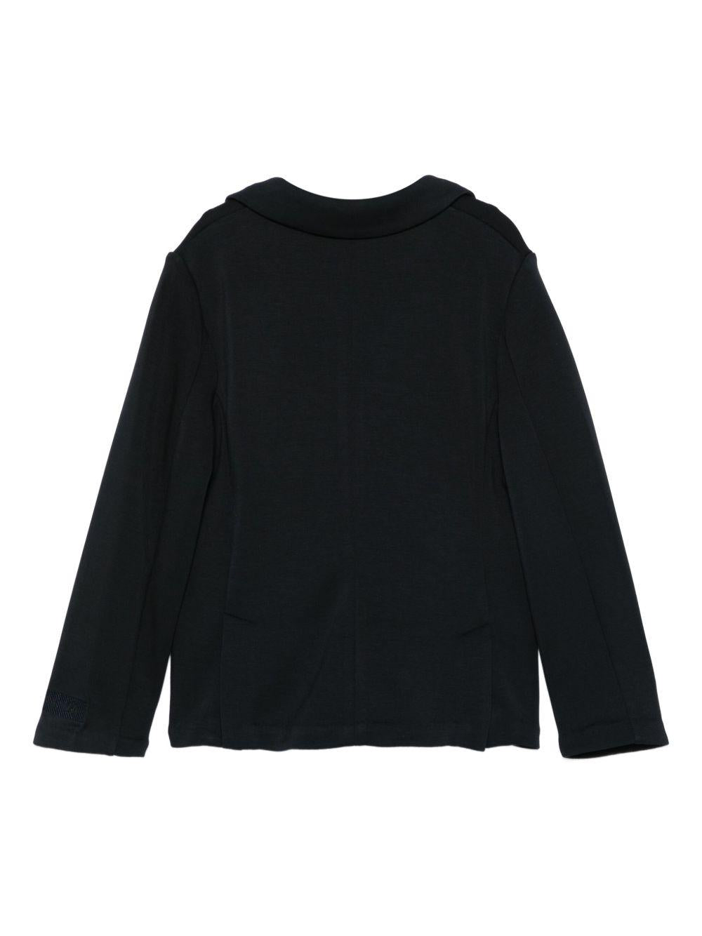 Blazer monopetto per bambino Emporio Armani Kids blu con tasche applicate - Rubino Kids