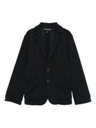 Blazer monopetto per bambino Emporio Armani Kids blu con tasche applicate - Rubino Kids