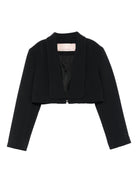 Blazer per bambina Elisabetta Franchi La Mia Bambina nero modello crop - Rubino Kids