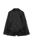 Blazer per bambina John Richmond Junior nero con logo di strass - Rubino Kids