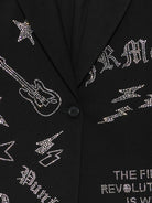 Blazer per bambina John Richmond Junior nero con strass - Rubino Kids