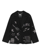 Blazer per bambina John Richmond Junior nero con strass - Rubino Kids