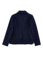 Blazer per bambina Monnalisa blu con revers classici - Rubino Kids