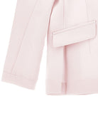 Blazer per bambina Monnalisa rosa con applicazione fiore - Rubino Kids