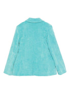 Blazer per bambina MSGM Kids azzurro con trama a coste - Rubino Kids