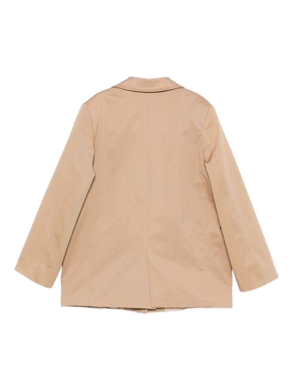 Blazer per bambina MSGM Kids beige con stampa logo - Rubino Kids