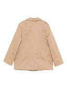 Blazer per bambina MSGM Kids beige con stampa logo - Rubino Kids