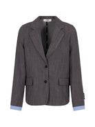 Blazer per bambina MSGM Kids grigio monopetto - Rubino Kids