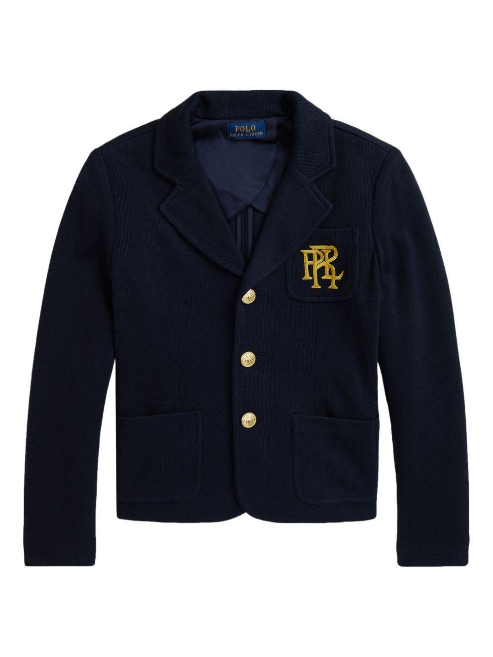 Blazer per bambina POLO RALPH LAUREN KIDS blu con ricamo - Rubino Kids