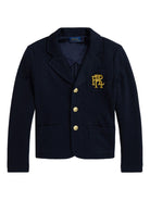 Blazer per bambina POLO RALPH LAUREN KIDS blu con ricamo - Rubino Kids
