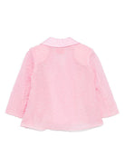 Blazer per bambina Vivetta rosa con chiusura frontale e tasca a filetto sul petto - Rubino Kids