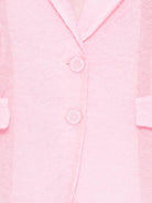 Blazer per bambina Vivetta rosa con chiusura frontale e tasca a filetto sul petto - Rubino Kids