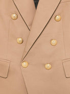 Blazer per bambino Balmain Kids beige con revers a lancia - Rubino Kids