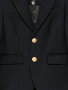 Blazer per bambino Balmain Kids blu scuro con bottoni - Rubino Kids