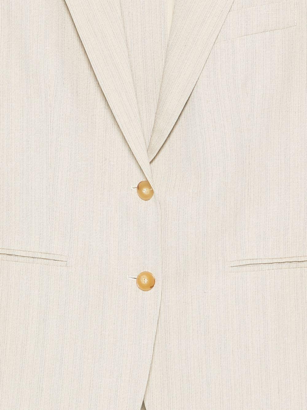 Blazer per donna Alyisi beige con design a righe - Rubino Kids