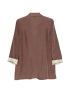 Blazer per donna Alyisi marrone con chiusura a bottone - Rubino Kids