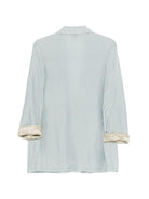 Blazer per donna Alysi azzurro con dettagli testurizzati - Rubino Kids