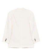 Blazer per donna Alysi bianco con texture a coste - Rubino Kids