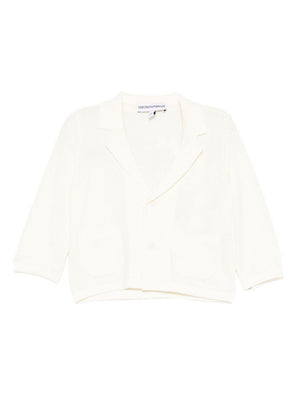 Blazer per neonato Emporio Armani Kids bianco a maniche lunghe