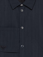 Blouson per bambino Emporio Armani Kids blu con motivo a righe - Rubino Kids