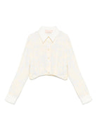 Blusa a fiori per bambina Elisabetta Franchi La Mia Bambina giallo con colletto classico - Rubino Kids