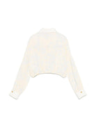 Blusa a fiori per bambina Elisabetta Franchi La Mia Bambina giallo con colletto classico - Rubino Kids