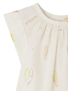 Blusa Alisia per neonata Bonpoint bianco con stampa grafica all - over - Rubino Kids