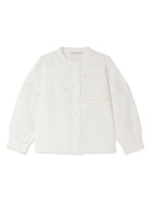 Blusa Elyah per bambina Bonpoint bianco con maniche lunghe - Rubino Kids