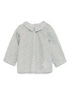Blusa Florent per neonata Bonpoint azzurro con colletto rotondo - Rubino Kids