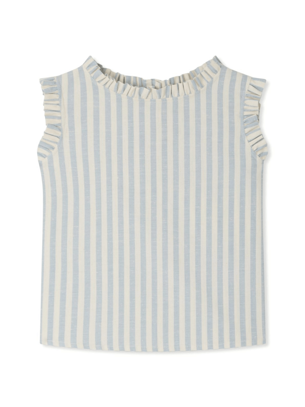 Blusa per bambina Bonpoint azzurro con motivo a righe - Rubino Kids