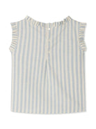 Blusa per bambina Bonpoint azzurro con motivo a righe - Rubino Kids