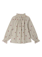 Blusa per bambina Bonpoint beige a quadri - Rubino Kids