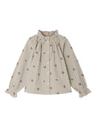 Blusa per bambina Bonpoint beige a quadri - Rubino Kids