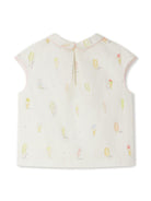Blusa per bambina Bonpoint Elivia bianco con stampa grafica - Rubino Kids