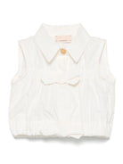 Blusa per bambina Elisabetta Franchi La Mia Bambina bianco in cotone - Rubino Kids