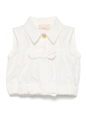 Blusa per bambina Elisabetta Franchi La Mia Bambina bianco in cotone