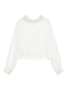 Blusa per bambina Monnalisa bianca con decorazione con strass - Rubino Kids