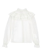 Blusa per bambina Philosophy Di Lorenzo Serafini Kids bianca con ruches - Rubino Kids